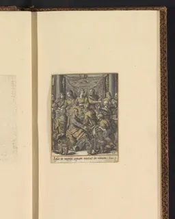 Bruiloft te Kana by Adriaen Collaert