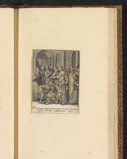 Christus en de overspelige vrouw by Adriaen Collaert