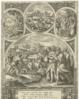 Gebeurtenissen uit het leven van Noach by Adriaen Collaert