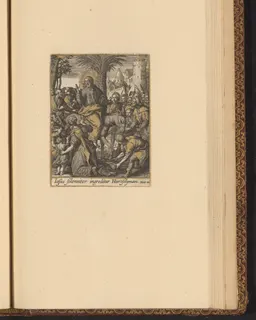Intocht in Jeruzalem by Adriaen Collaert