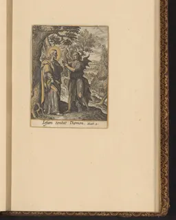 Verzoeking van Christus by Adriaen Collaert