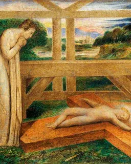 The Christ Child Asleep on the Cross by William Blake
