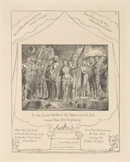 Job and His Family Restored to Prosperity by William Blake