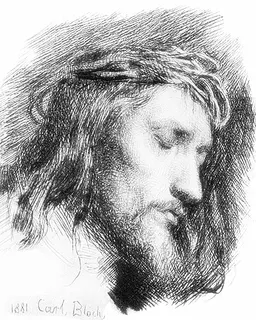 Christ with the Crown of Thorns by Carl Heinrich Bloch