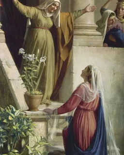 The Meeting of Mary and Elisabeth by Carl Heinrich Bloch