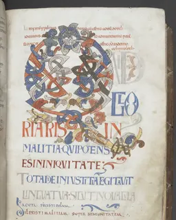 Bosworth Psalter, Quid Gloriaris (fol. 33r) by Master of the Bosworth Psalter
