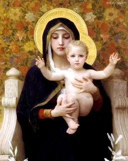 The Virgin of the Lilies by William-Adolphe Bouguereau