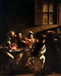 The Calling of Saint Matthew by Michelangelo Merisi da Caravaggio