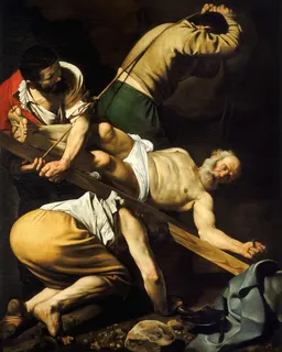 Crucifixion of Saint Peter by Michelangelo Merisi da Caravaggio