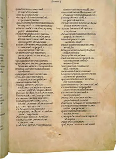 Codex Amiatinus, 1 Samuel 19 (canvas 397) by Master of the Codex Amiatinus (Monkwearmouth-Jarrow scriptorium)