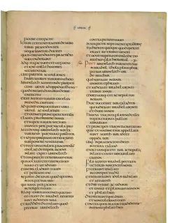 Codex Amiatinus, 1 Samuel 24 (canvas 405) by Master of the Codex Amiatinus (Monkwearmouth-Jarrow scriptorium)
