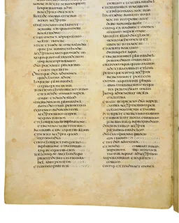 Codex Amiatinus, Exodus 27 (canvas 122) by Master of the Codex Amiatinus (Monkwearmouth-Jarrow scriptorium)