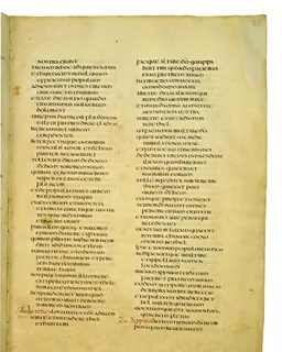 Codex Amiatinus, Genesis 43 (canvas 69) by Master of the Codex Amiatinus (Monkwearmouth-Jarrow scriptorium)