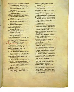 Codex Amiatinus, Leviticus 20 (canvas 173) by Master of the Codex Amiatinus (Monkwearmouth-Jarrow scriptorium)