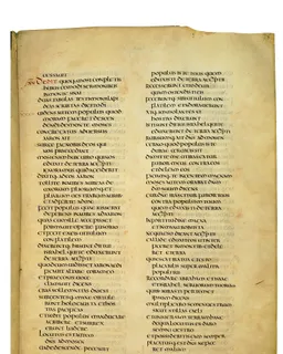 Codex Amiatinus, Leviticus 7 (canvas 153) by Master of the Codex Amiatinus (Monkwearmouth-Jarrow scriptorium)