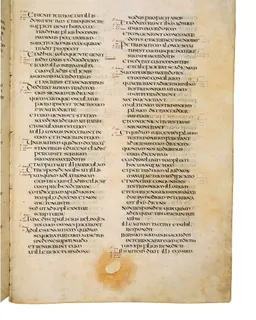 Codex Amiatinus, Matthew 25 (canvas 1691) by Master of the Codex Amiatinus (Monkwearmouth-Jarrow scriptorium)