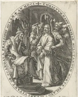 Christus voor Pilatus by Crispijn van de Passe