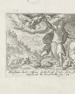 Offer van Abraham by Crispijn van de Passe