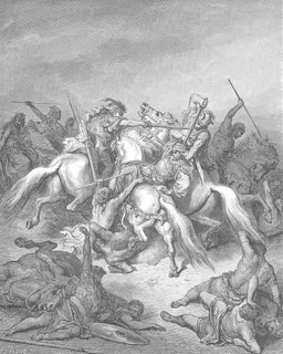Abishai Saves David's Life by Gustave Doré