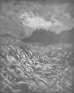 The Ammonite and Moabite Armies Are Destroyed by Gustave Doré