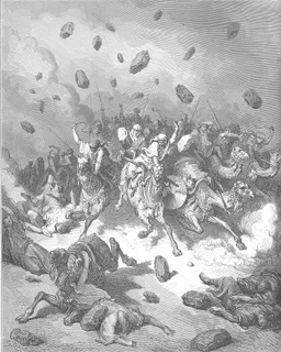 The Army of the Amorites Is Destroyed by Gustave Doré