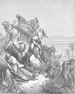 The Benjaminites Take the Virgins of Jabesh-gilead by Gustave Doré