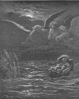 The Child Moses on the Nile by Gustave Doré