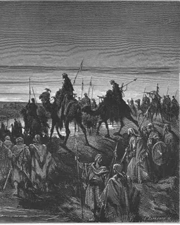 The Israelites Cross the Jordan River by Gustave Doré