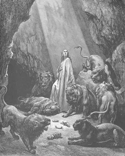 Daniel in the Lions' Den by Gustave Doré