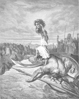 David Slays Goliath by Gustave Doré