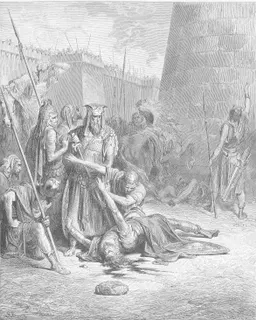 The Death of Abimelech by Gustave Doré