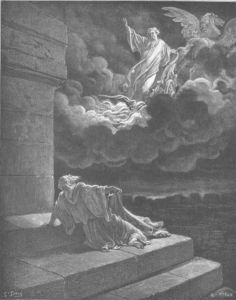 Elijah Ascends to Heaven in a Chariot of Fire