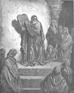 Ezra Reads the Law to the People by Gustave Doré