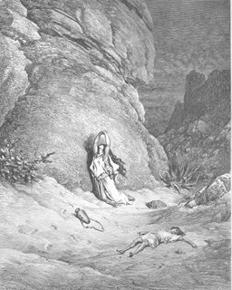 Hagar and Ishmael in the Wilderness by Gustave Doré