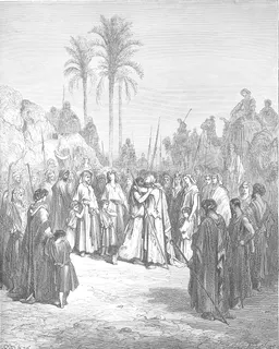 Jacob and Esau Meet by Gustave Doré