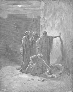 Jehu's Companions Find Jezebel's Remains by Gustave Doré