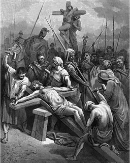 Jesus Is Nailed to the Cross by Gustave Doré