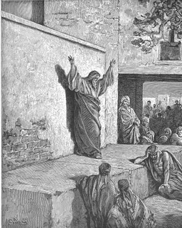 Micah Exhorts the Israelites to Repent by Gustave Doré
