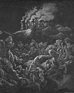 The Midianites Are Routed by Gustave Doré