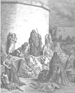 People Mourn over the Destruction of Jerusalem by Gustave Doré