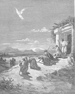 The Angel Raphael and the Family of Tobit by Gustave Doré