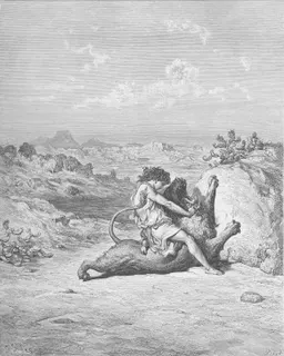 Samson Slays a Lion by Gustave Doré