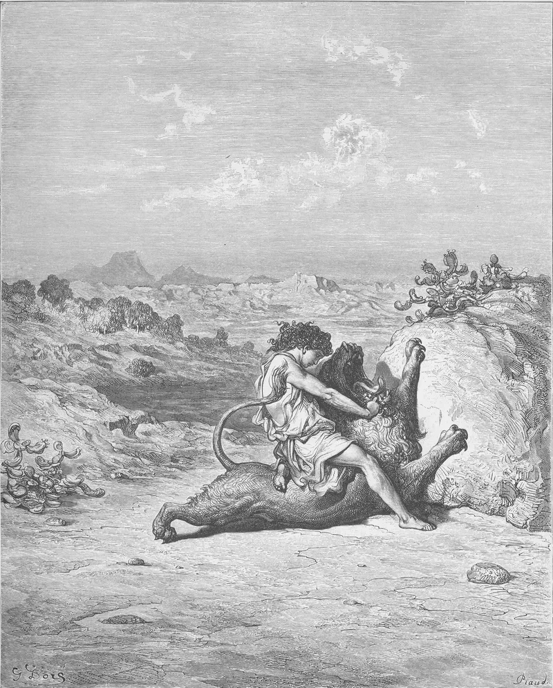 Samson Slays a Lion
