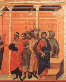 Christ Accused by the Pharisees by Duccio di Buoninsegna