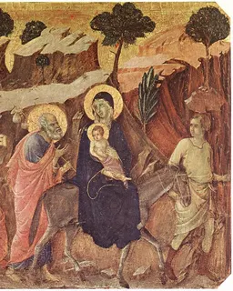 Flight into Egypt by Duccio di Buoninsegna