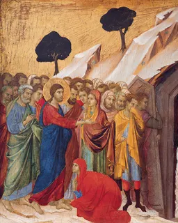 Raising of Lazarus by Duccio di Buoninsegna