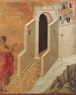 Road to Emmaus by Duccio di Buoninsegna