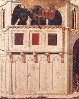 Temptation on the Temple by Duccio di Buoninsegna