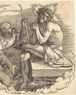 Great Passion — Title Page (Man of Sorrows Mocked by a Soldier) by Albrecht Dürer