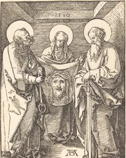 Saint Veronica Between Saints Peter and Paul by Albrecht Dürer